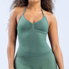 Trendy Beautiful Open Back Halter Longline Strappy Sports Bra Mssza