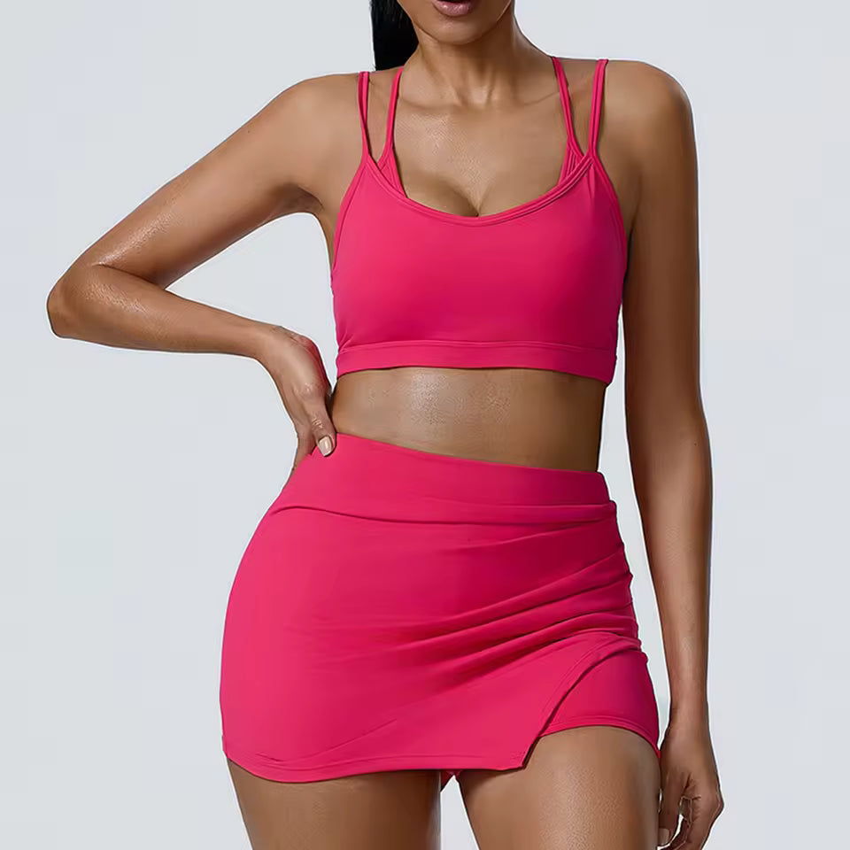 Trendy Bra And High Waist Shorts 2 Piece Set Tracksuit Mssza