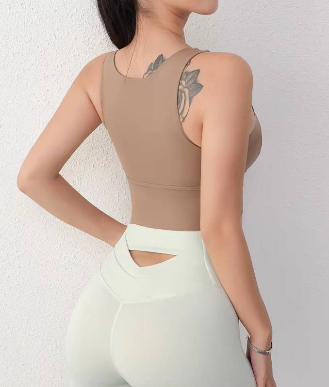 Trendy Breathable Athleisure Sport Fixed Chest Pad Bra Mssza