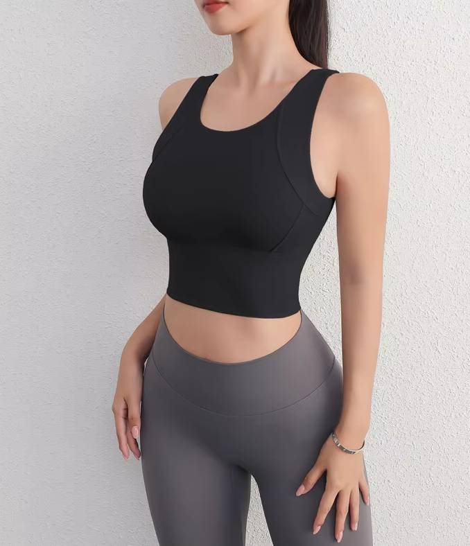 Trendy Breathable Athleisure Sport Fixed Chest Pad Bra Mssza