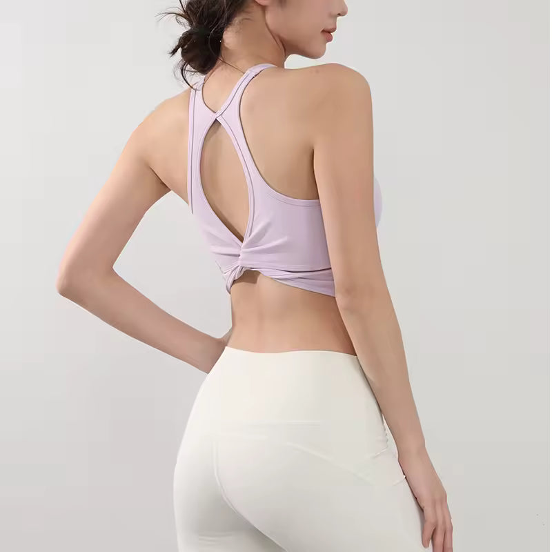 Trendy Breathable Beauty Back Quick-Dry Mesh Sports Bra With Pads Mssza