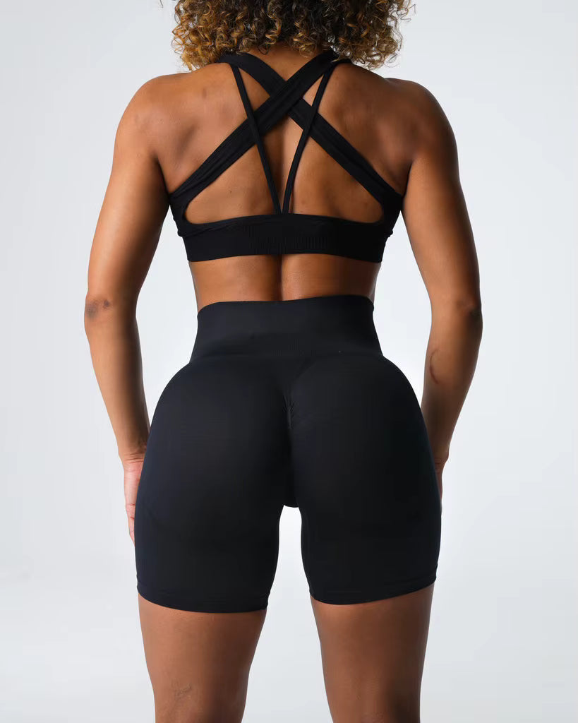 Trendy Breathable Geometric Bicycle Shorts Active Wear Mssza