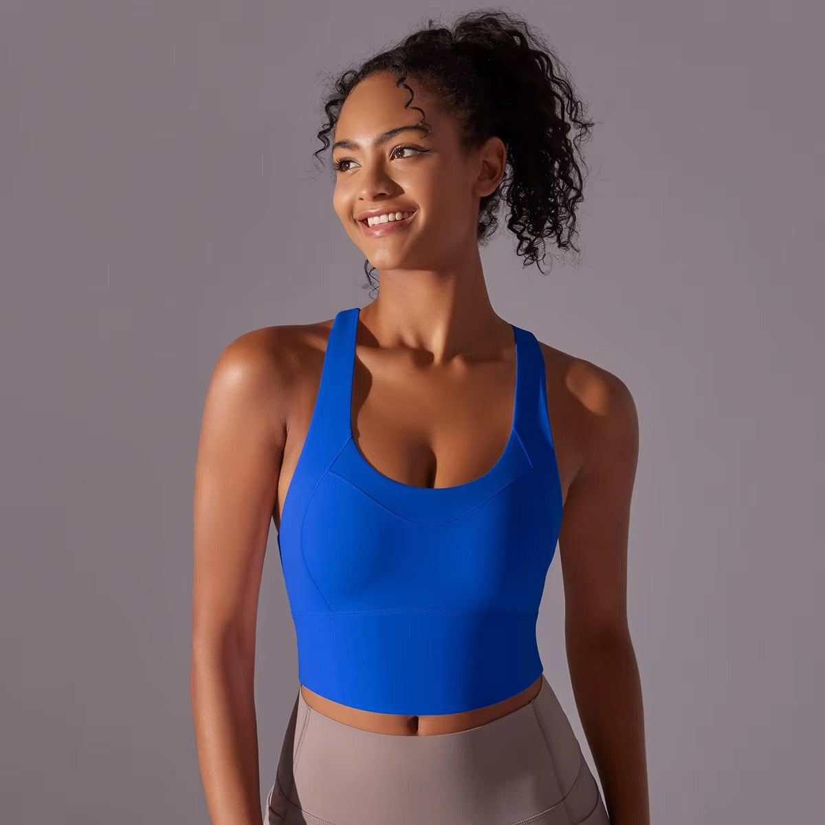 Trendy Breathable Nylon Tights Fitness Bra Mssza