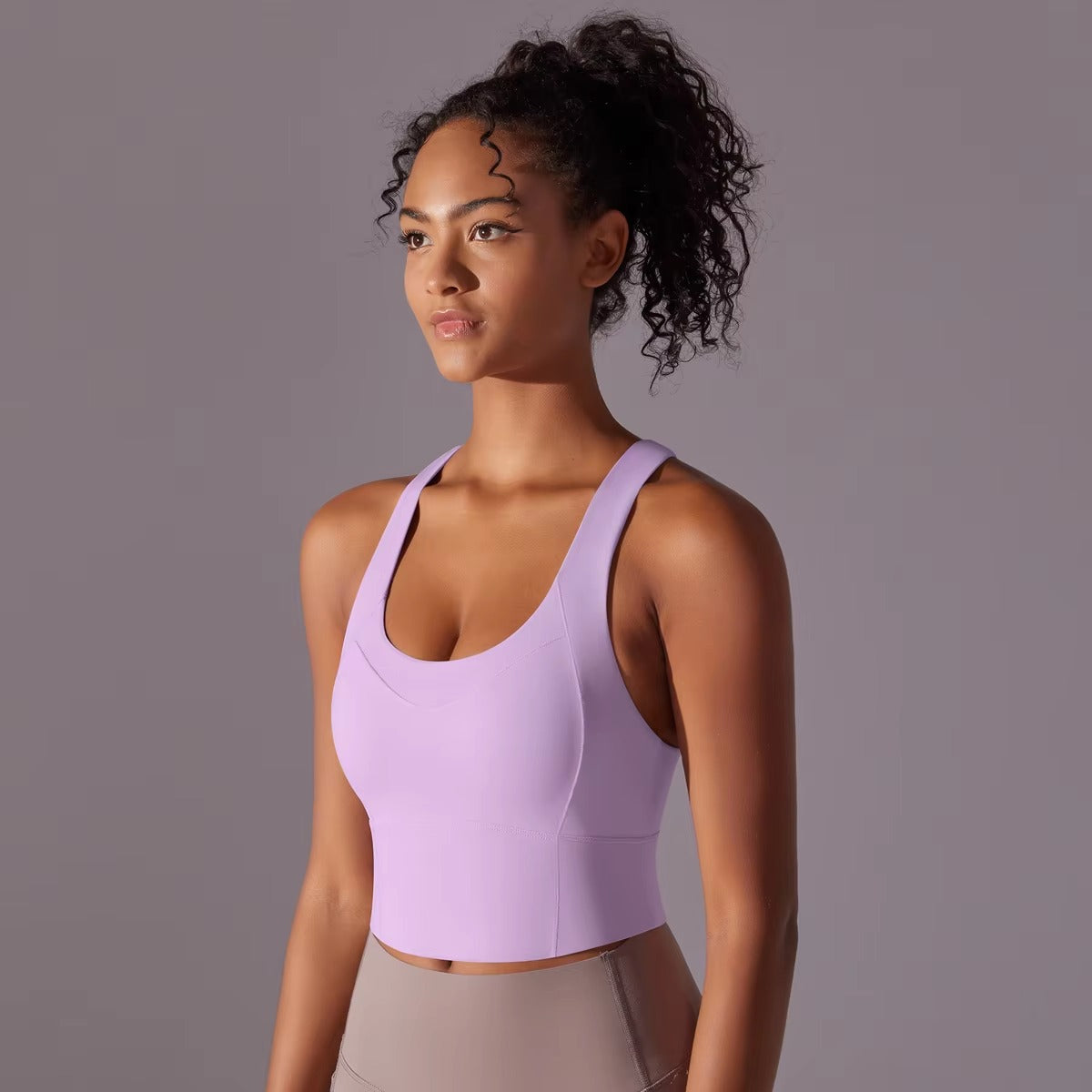 Trendy Breathable Nylon Tights Fitness Bra Mssza