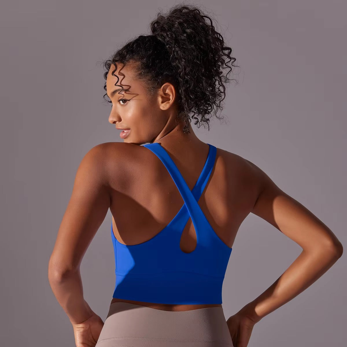 Trendy Breathable Nylon Tights Fitness Bra Mssza
