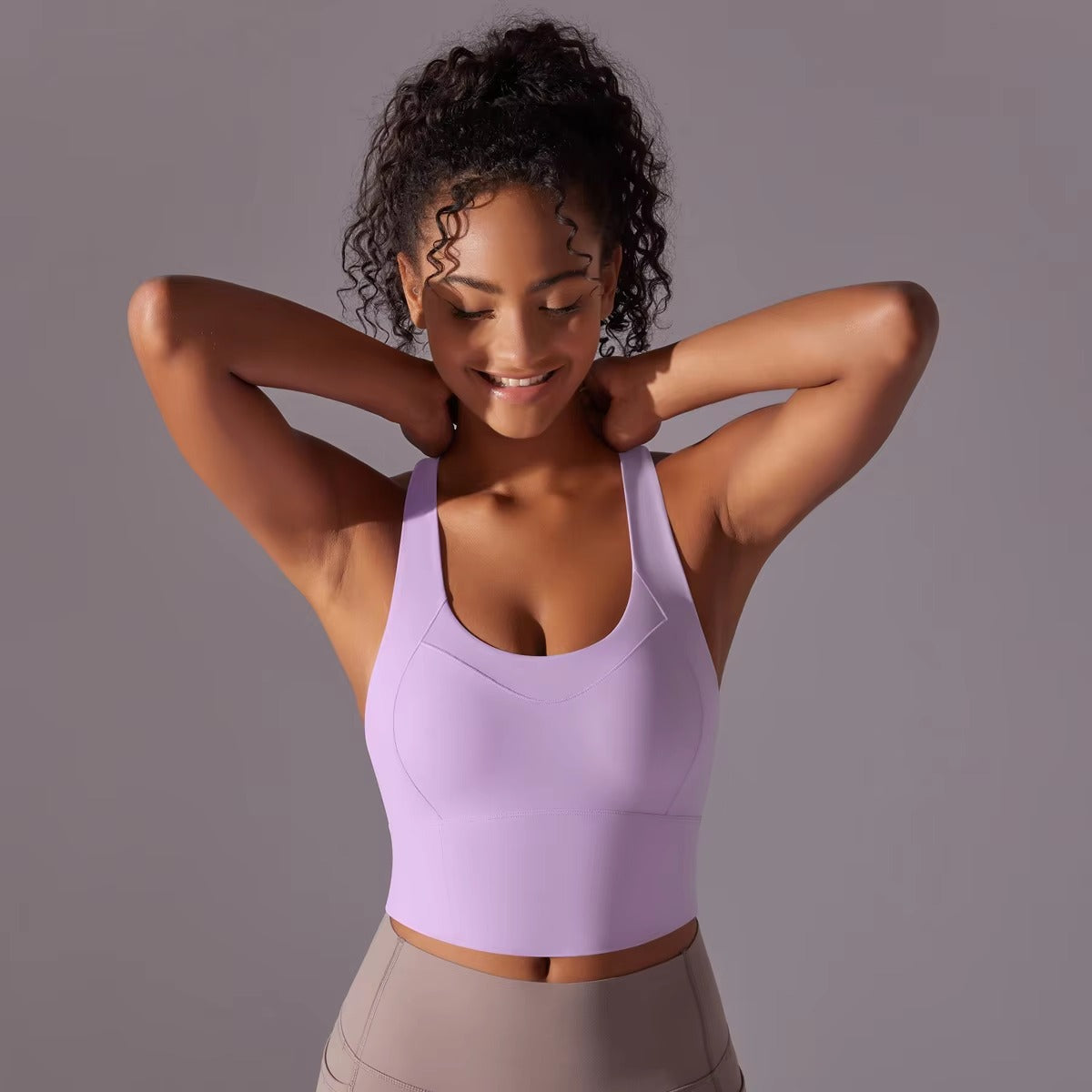 Trendy Breathable Nylon Tights Fitness Bra Mssza
