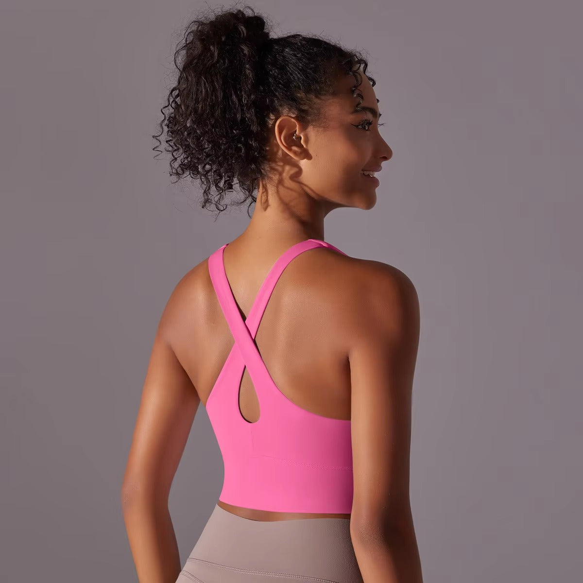 Trendy Breathable Nylon Tights Fitness Bra Mssza