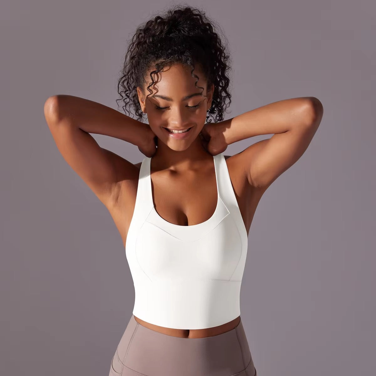 Trendy Breathable Nylon Tights Fitness Bra Mssza