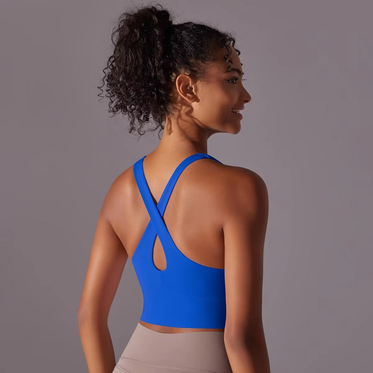 Trendy Breathable Nylon Tights Fitness Bra Mssza