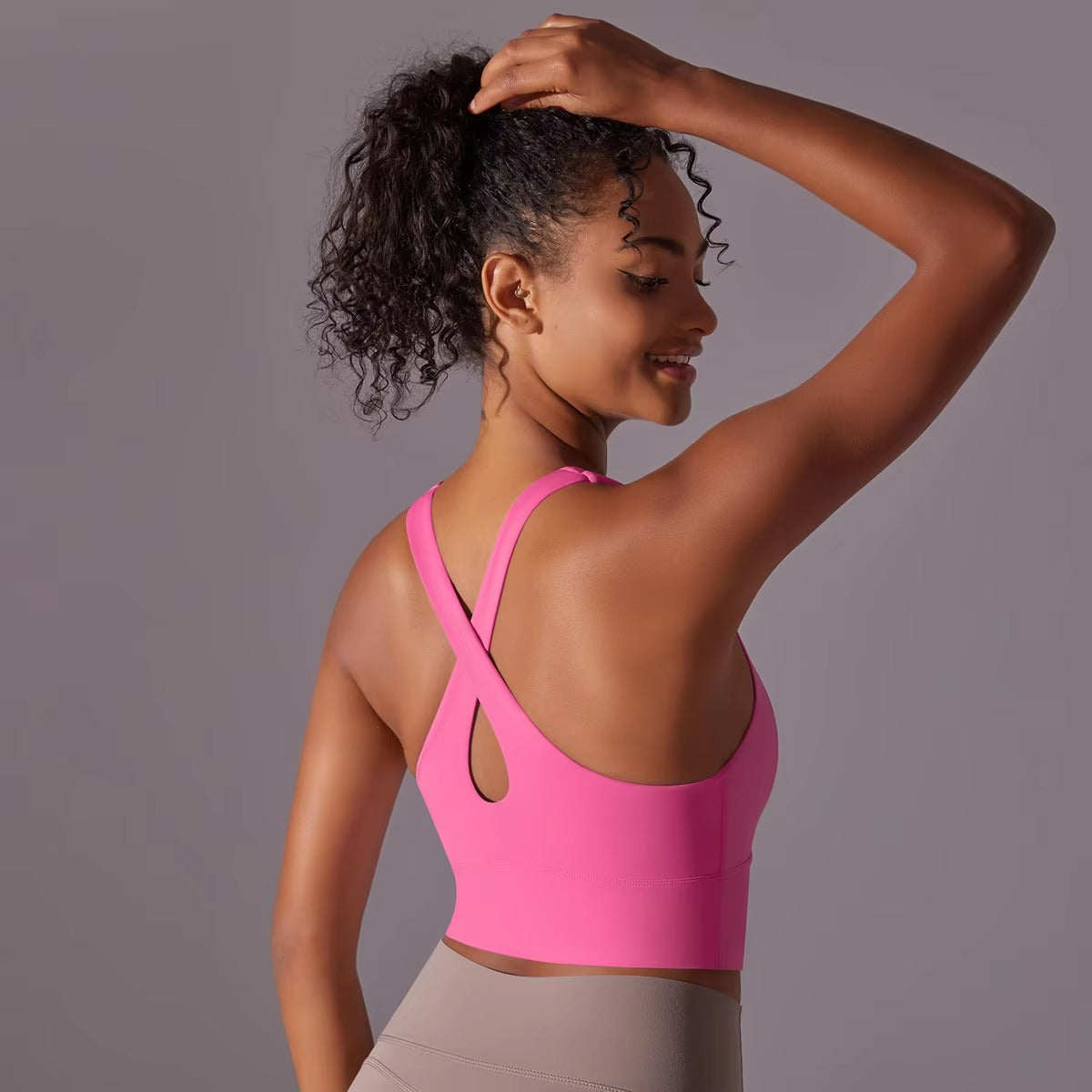 Trendy Breathable Nylon Tights Fitness Bra Mssza