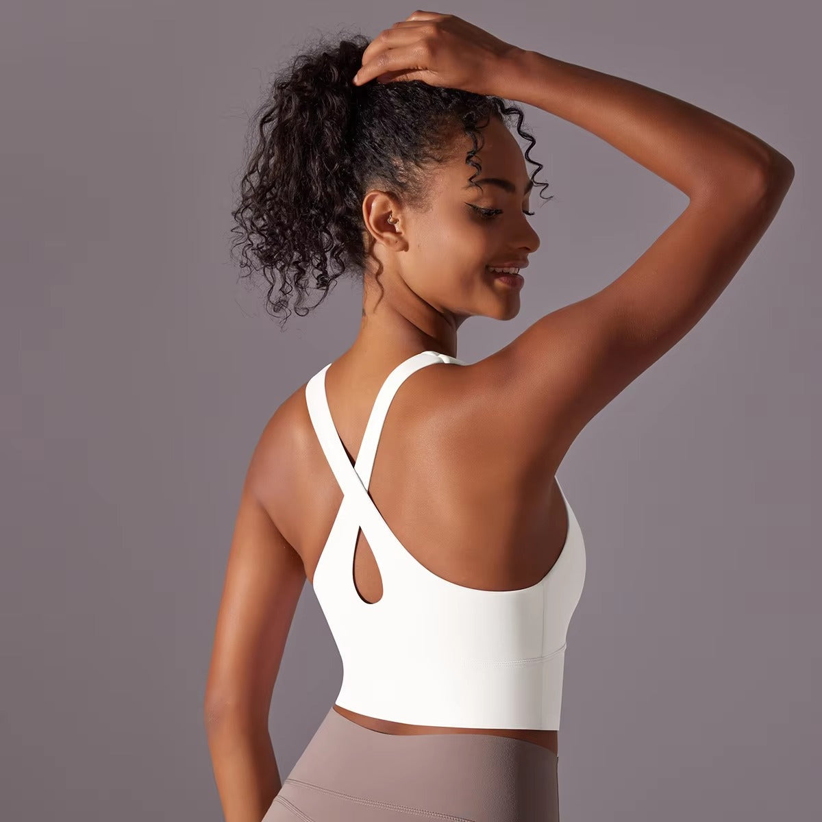 Trendy Breathable Nylon Tights Fitness Bra Mssza