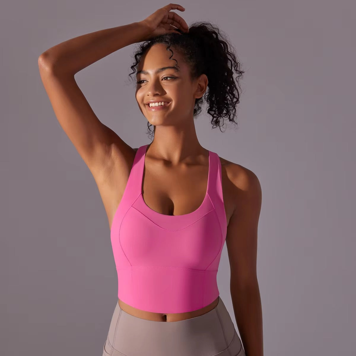Trendy Breathable Nylon Tights Fitness Bra Mssza