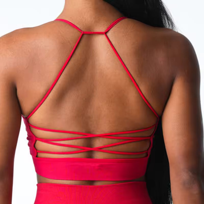 Trendy  Breathable Padded Seamless Bralette Sports Bra Sportswear Mssza