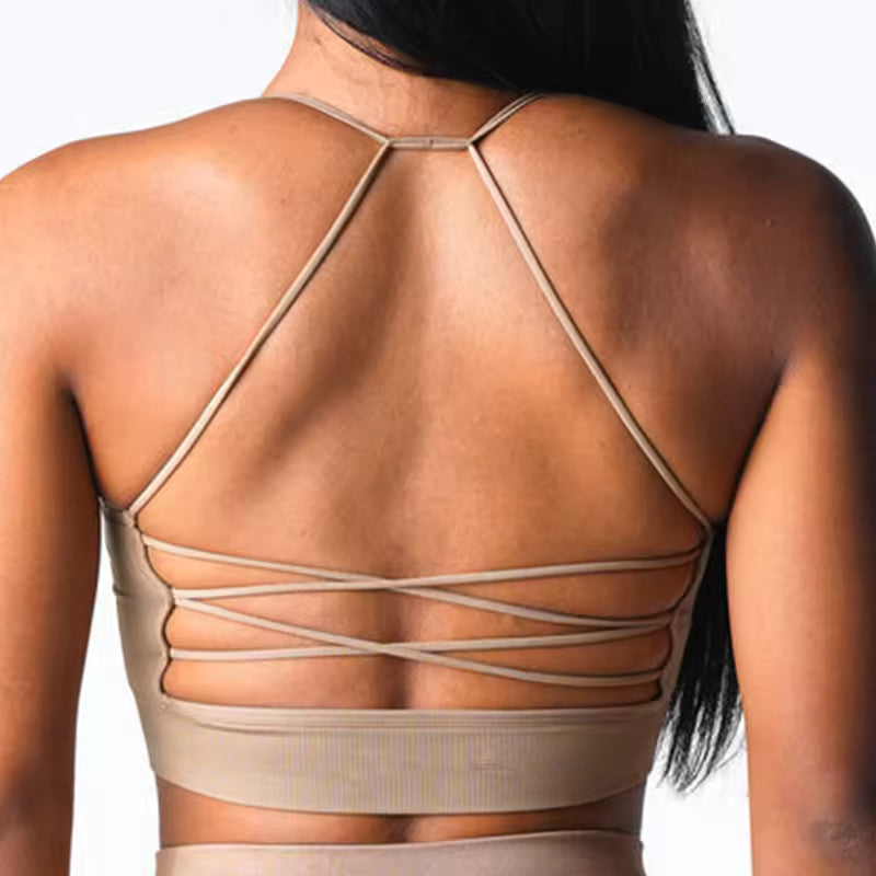 Trendy  Breathable Padded Seamless Bralette Sports Bra Sportswear Mssza
