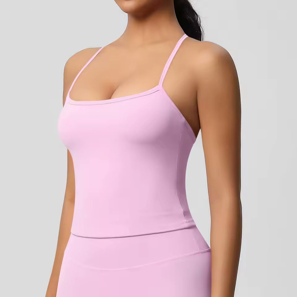 Trendy Breathable Quick Drying Back Yoga Slim Fit Sports Top Mssza
