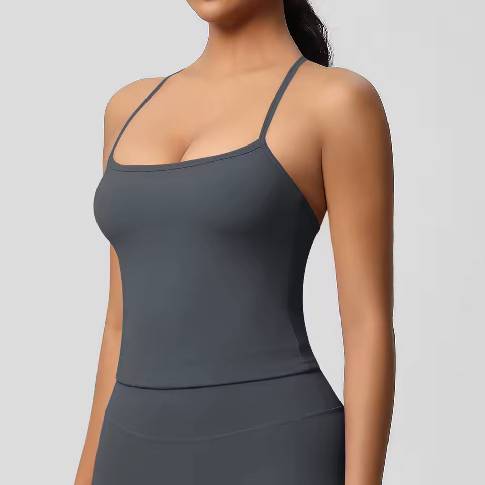 Trendy Breathable Quick Drying Back Yoga Slim Fit Sports Top Mssza