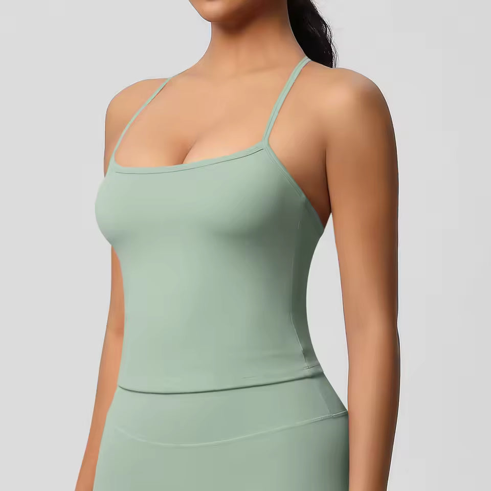 Trendy Breathable Quick Drying Back Yoga Slim Fit Sports Top Mssza