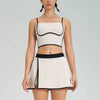 Trendy Breathable Quick-drying Sports Bra Elastic Skirt 2 Piece Set Mssza