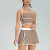 Trendy Breathable Quick-drying Sports Bra Elastic Skirt 2 Piece Set Mssza