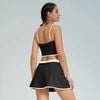 Trendy Breathable Quick-drying Sports Bra Elastic Skirt 2 Piece Set Mssza
