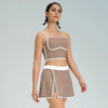 Trendy Breathable Quick-drying Sports Bra Elastic Skirt 2 Piece Set Mssza