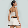 Trendy Breathable Quick-drying Sports Bra Elastic Skirt 2 Piece Set Mssza