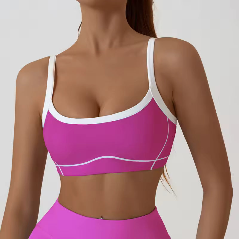 Trendy Breathable Removable Chest Pad Sports Bra Mssza