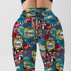 Trendy Cartoon Printed High Waist Ankle-Length Sports Legging Mssza