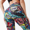 Trendy Cartoon Printed High Waist Ankle-Length Sports Legging Mssza