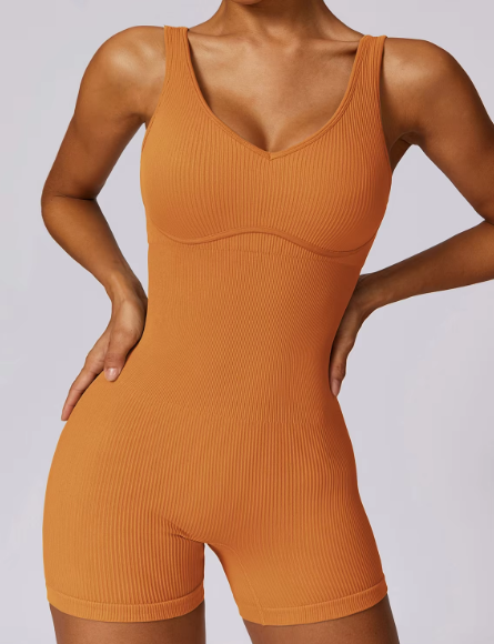 Trendy Clothing Fitness Seamless Bodysuits One-Piece Outfit Mssza