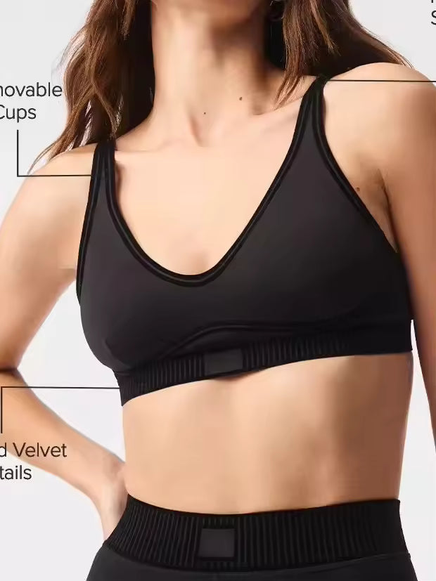 Trendy Comfortable Cotton Blend Naked Hip Sports Bras Mssza