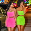 Trendy Cropped Tops and High-Waisted Bodycon Mini Skirt 2 Pieces Set Mssza