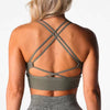 Trendy Cross Beautiful Back And Sports Seamless Shockproof Bra Mssza