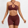 Trendy Cross Beauty Back Bra Shorts Hip-lifting Seamless Yoga Sets Mssza
