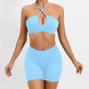 Trendy Cross Beauty Back Bra Shorts Hip-lifting Seamless Yoga Sets Mssza
