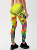Trendy Cute English letters Style Printed High Waisted Yoga Leggings Mssza