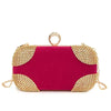 Trendy Diamonds Beading Finger Ring Diamonds Clutch Bag Mssza