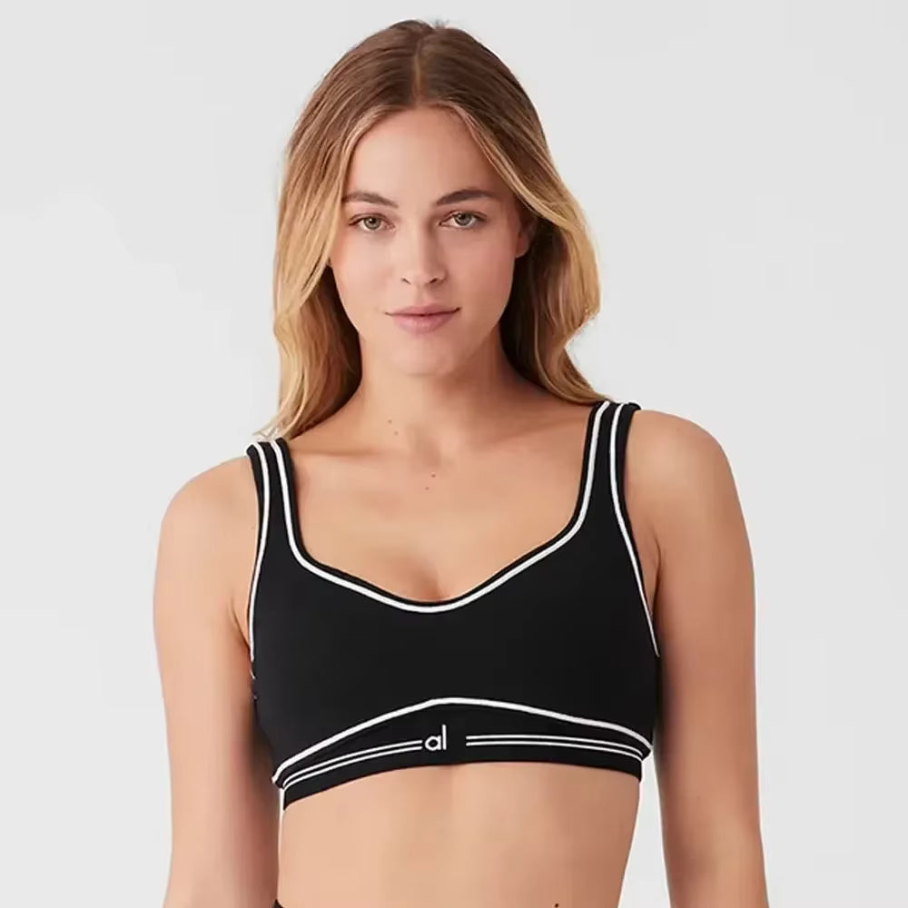 Trendy Elastic High-Waist Heart Throb Leggings Tight Fitting Sports Bra Yoga Sets Mssza