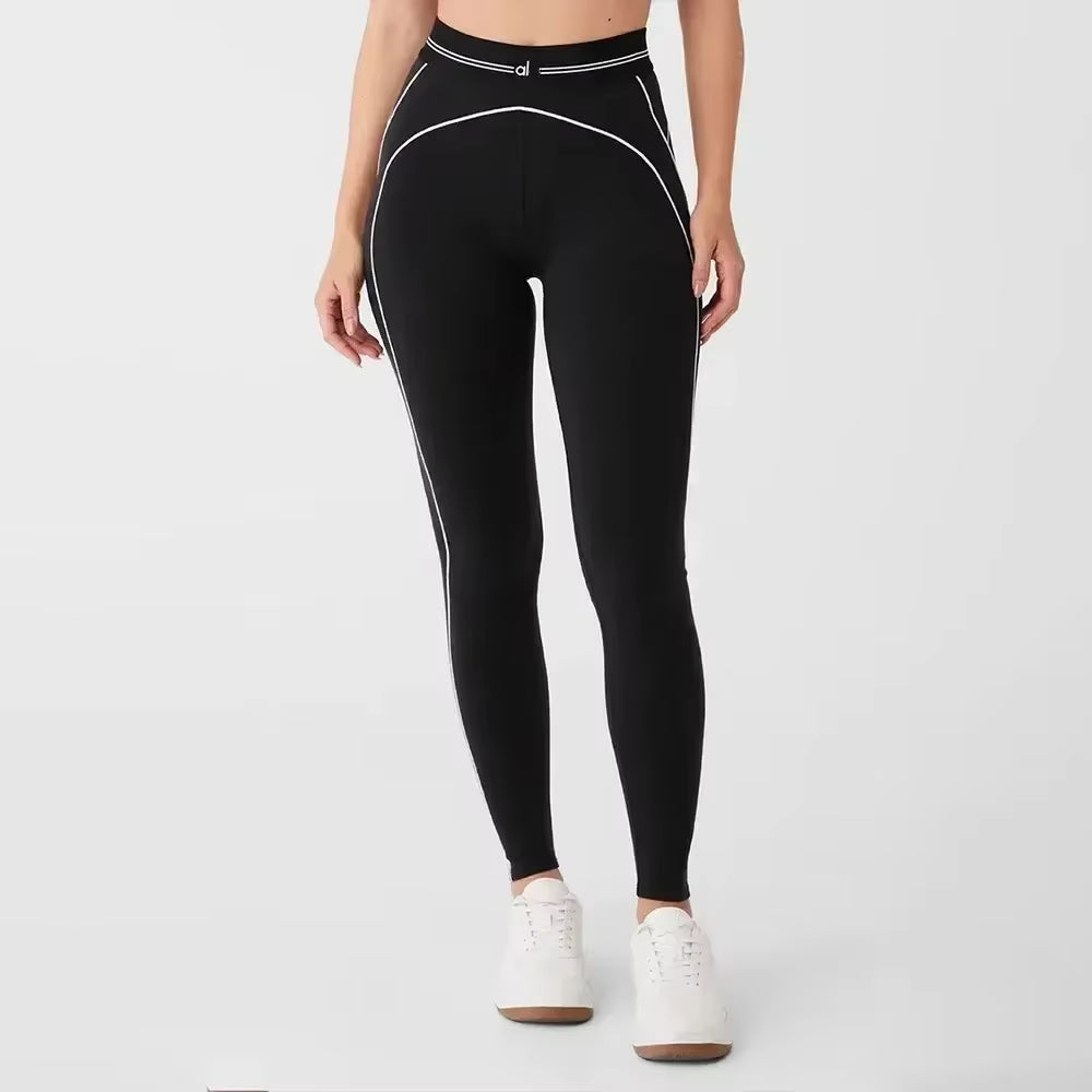 Trendy Elastic High-Waist Heart Throb Leggings Tight Fitting Sports Bra Yoga Sets Mssza