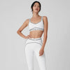 Trendy Elastic High-Waist Heart Throb Leggings Tight Fitting Sports Bra Yoga Sets Mssza