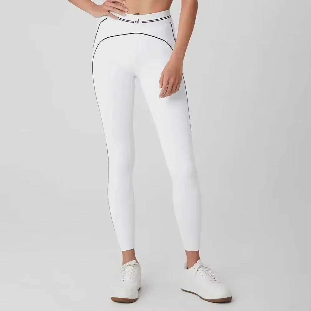 Trendy Elastic High-Waist Heart Throb Leggings Tight Fitting Sports Bra Yoga Sets Mssza