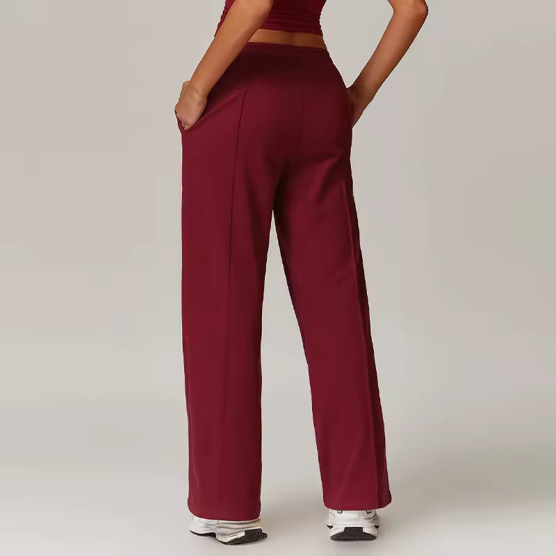 Trendy Fitness Gym Pocket High Waist Jogger Loose Sports Pants Mssza