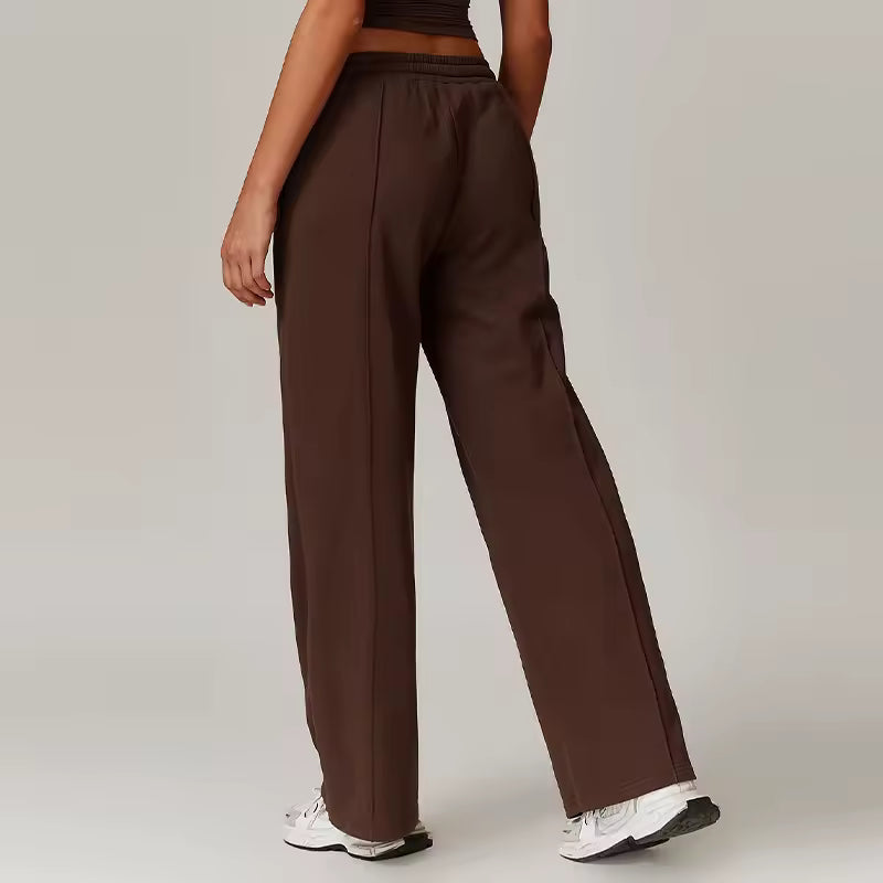 Trendy Fitness Gym Pocket High Waist Jogger Loose Sports Pants Mssza