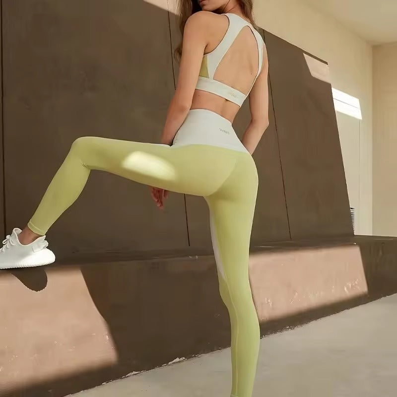 Trendy Fitness Sets Crop Top And High Waist Legging 2 Piece Set Mssza