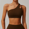 Trendy Full Cup Breathable High Quality One Shoulder Tube Sports Bra Mssza