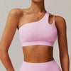 Trendy Full Cup Breathable High Quality One Shoulder Tube Sports Bra Mssza