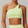 Trendy Full Cup Breathable High Quality One Shoulder Tube Sports Bra Mssza
