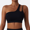 Trendy Full Cup Breathable High Quality One Shoulder Tube Sports Bra Mssza