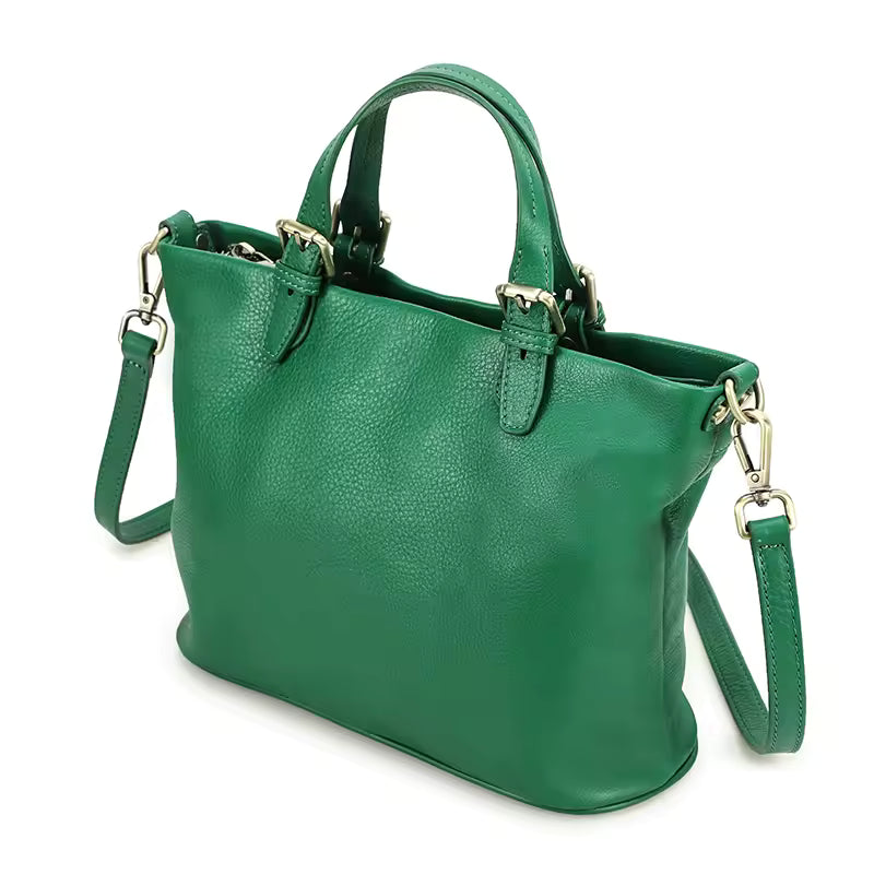 Trendy Genuine Leather Shoulder Contact'S Tote Crossbody Bags Mssza