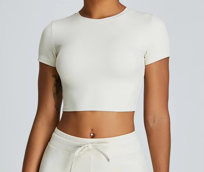 Trendy Gym Track Seamless Ribbed Fitness Sports Set Mssza